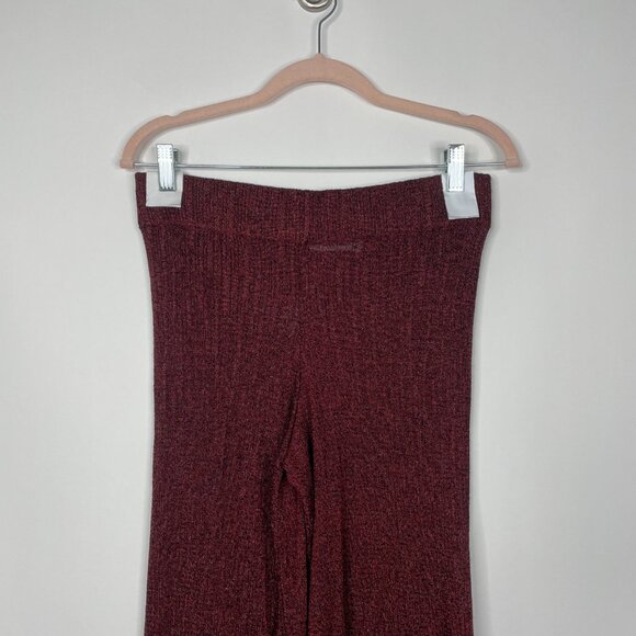 2/$30 ZARA Knit Wide Leg Pullon Palazzo Pants Elastic Waist Red Medium #5737 - Picture 4 of 12